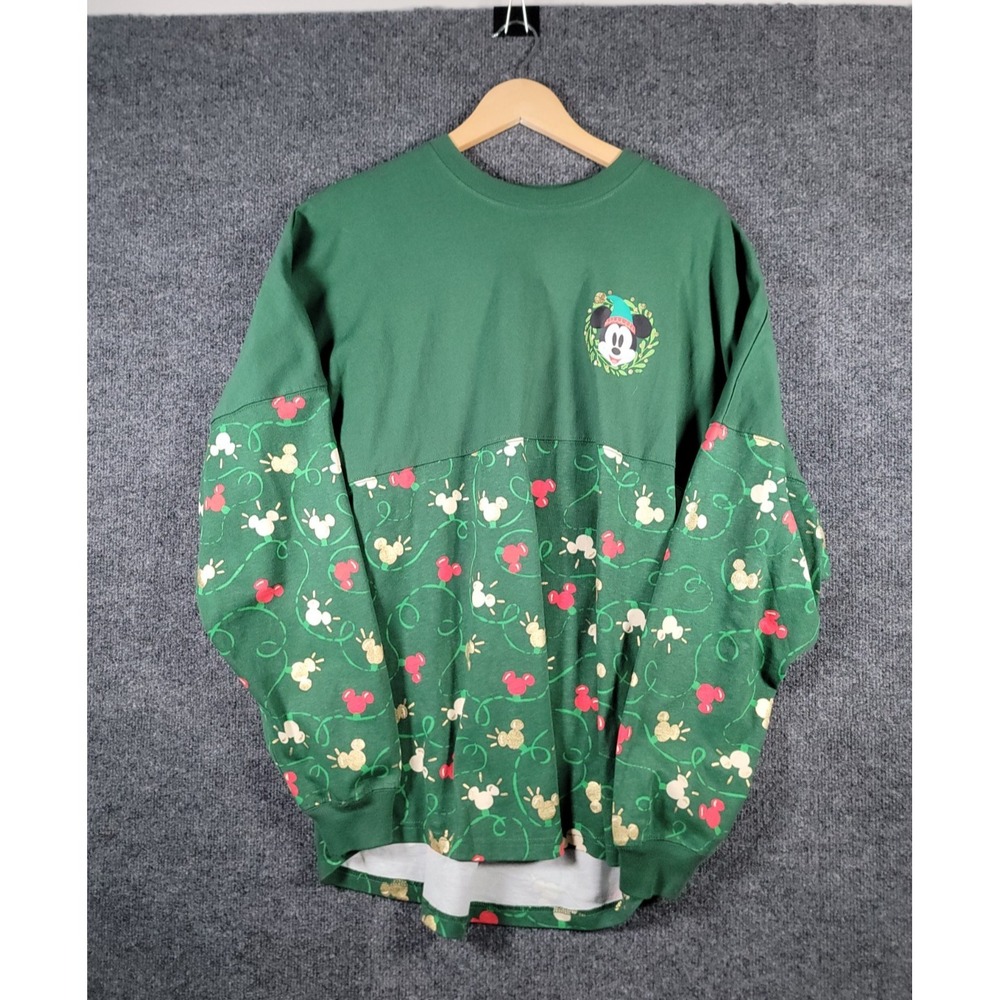 Disneyland Spirit Jersey Adult Large Mickey Mouse Icon Holiday Christmas Lights